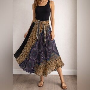NWOT B Bangkok Pants Boho Skirt One Size